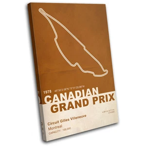 Circuit Gilles Villeneuve Canadian Grand Prix F1 Race Track Canvas Art Print - Picture 1 of 1