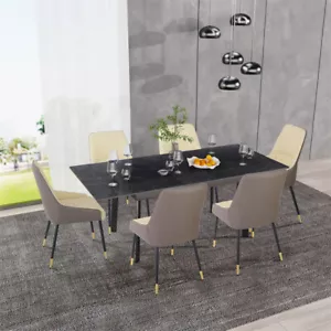 Mesa de comedor expandible piedra sinterizada rectangular para cocina sala de estar 8 asientos - Imagen 1 de 16