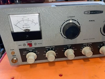 Heathkit DX 60B ESTATE FIND funciona 40 Cw 10 vatios solo daños por humedad en Fra Foto 1 de 4