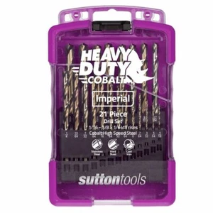 Sutton Tools Cobalt Imperial Drill Set - 21 Piece - Picture 1 of 1