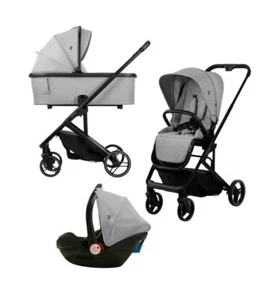 CARRITO DE BEBE ASALVO NEWTON GRIS SILLA PASEO, CAPAZO Y SILLA AUTO HASTA 22 KG - Imagen 1 de 9