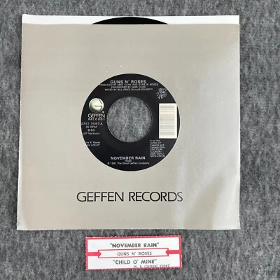 GUNS N' ROSES November Rain / Sweet Child O' Mine 45 Geffen GEFS7-19067 UNPLAYED - Image 1 of 4
