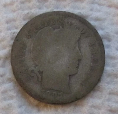 1897-O Barber Silver Dime Rare Key Date New Orleans O Mint AG Lowball Coin - Image 1 of 4