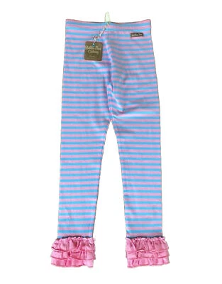 Leggings Matilda Jane La Land Rosa/Azul Rayas Volantes Inferior Niñas 10 Nuevos con Etiquetas Foto 1 de 4