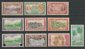 Cook Islands 1949 SG 150-159 Sc 131-140 mint set to 3 sh (-3d is missed) MH/MNH - Picture 1 of 2