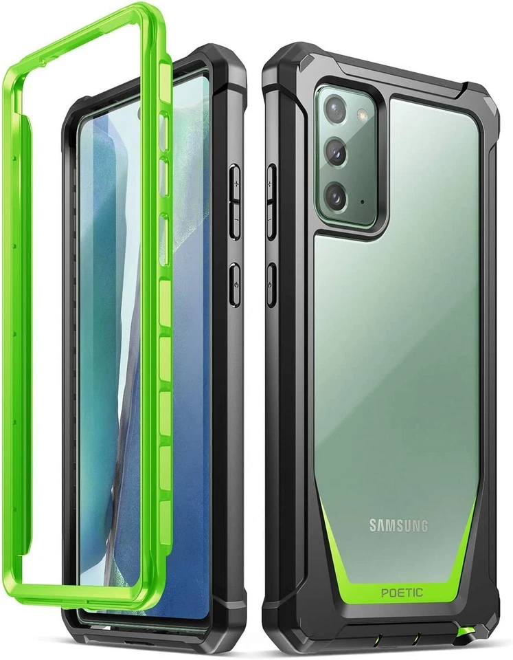 Funda Para Samsung Galaxy Note 20 | Poética [Doble Capa] Cubierta Transparente Verde Foto 1 de 4