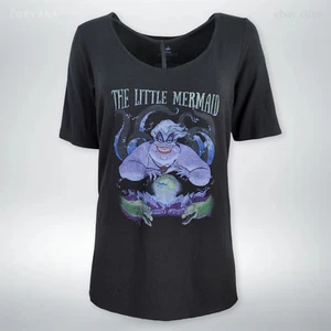 Disney Ursula The Little Mermaid Women Classic Goth Style Black Shirt | L (46) - Picture 1 of 4