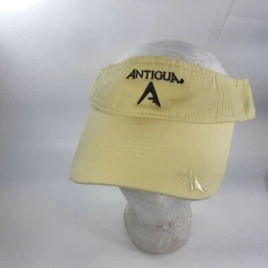 Antigua Golf Visor Cap Hat Logo Adjustable Strap Strapback Yellow - Picture 1 of 7
