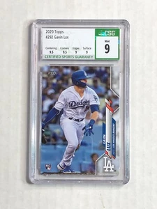 Gavin Lux 2020 Topps Series 1 Base RC #292! CSG GEM MINT 9! DODGERS! - Bild 1 von 3