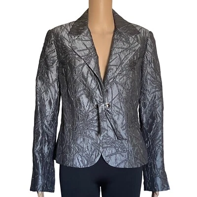 lena Gabrielle New York  jacket  & coast size 10 long sleeve black gray  - Image 1 of 4