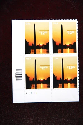Washington Monument 12.25 Express Mail Plate Block of 4 Scott 3473(Free Shipping - Image 1 of 2