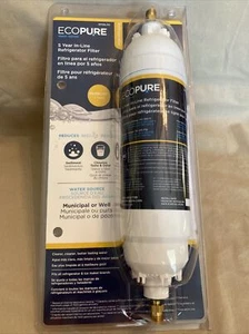EcoPure EPINL30 5 Year in-Line Refrigerator Filter-Universal Includes Both 1/... - Picture 1 of 5