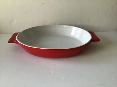 Plato para hornear ovalado Cuisinart de 3,5 cuartos de galón rojo 17" de ancho Foto 1 de 4