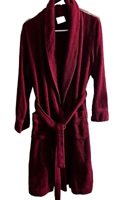 Hotel Collection Finest Cotton Modal Bath Robe MEDIUM / LARGE Soft BeltedMaroon - Изображение 1 из 4