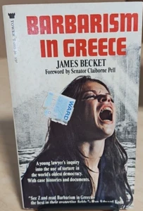 Barbarism in Greece James Becket Vintage 1970 Tower Paperback - Picture 1 of 2