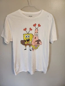 Nueva Camiseta Antigua Azul Marino Para Hombre Talla Mediana Bob Esponja Pantalones Cuadrados Manga Corta - Imagen 1 de 2