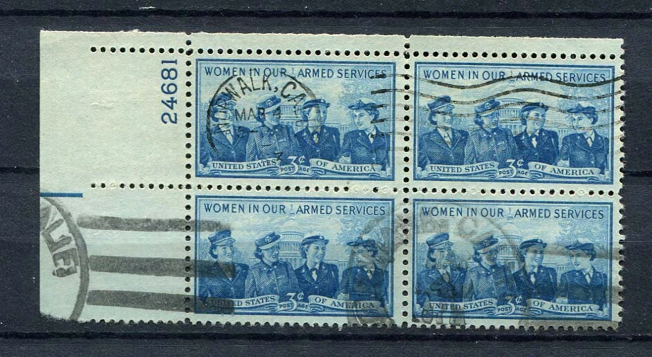 USA : Scott # 1013 - Plate Block # 24681 - used - Image 1 of 1
