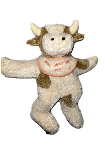 Boyd’s Moo Moo Huggle Fluff Kuh Plüsch Lätzchen Chenille signiert Pfote Michele Smith - Bild 1 von 4
