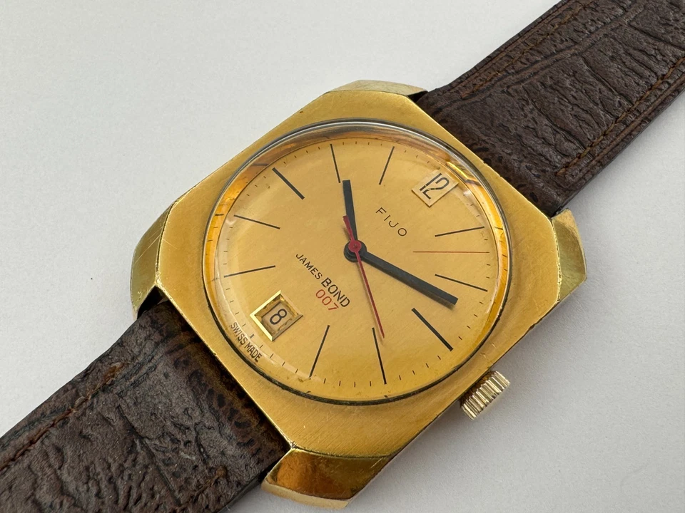 Vintage MOERIS Fijo James Bond 007 Gold Plated Date Octagonal Automatic - 34 mm - Image 1 of 4