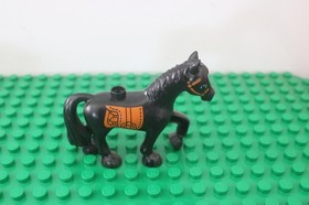 Duplo Black HORSE Brown Saddle Bridle Pony Western Farm Barn 10807