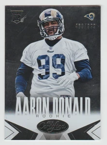 Tarjeta de novato con certificación Panini de Aaron Donald Rams 2014 #101 SP RC/999 Future HOF - Imagen 1 de 2