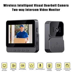 Smart Video Türklingel mt 4.3inch Screen Zwei-Wege-Audio Video Monitor Kamera DE - Bild 1 von 15