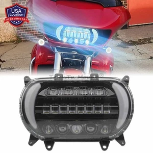 Front LED DRL Headlight Turn Signal Light For Harley Touring Road Glide Ultra - Picture 1 of 23