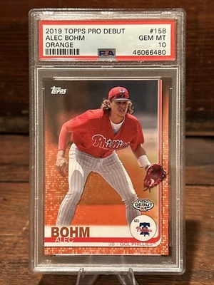 PSA 10 Gem Mint 🔥 2019 Topps Pro Debut - Alec Bohm #158 Orange /25 (RC) Pop 2 - Image 1 of 3