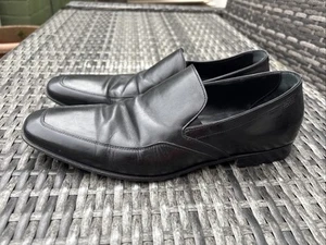 Mens Hugo Boss Black Leather Loafers Formal Shoes Size UK 7 - Bild 1 von 10
