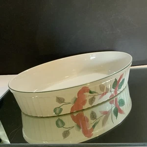 Vintage Mikasa Bake & Serve Silk Flowers Oval Casserole 12 Inch Japan READ #19 - Picture 1 of 8