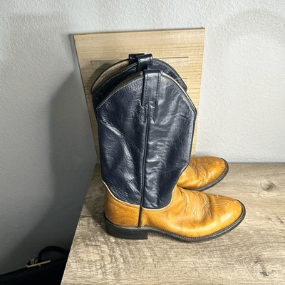 Botas vaqueras vaqueras de cuero Larry Mahan 265 6,5 para mujer Foto 1 de 4