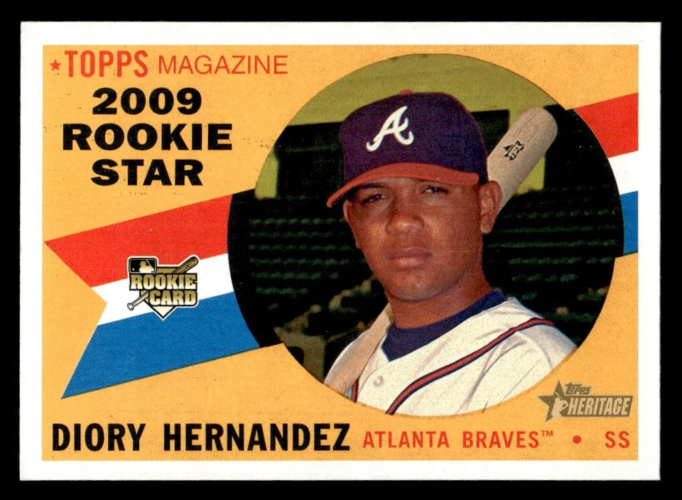2009 Topps Heritage #562 Diory Hernandez Rookie Card Atlanta Braves - Image 1 of 2