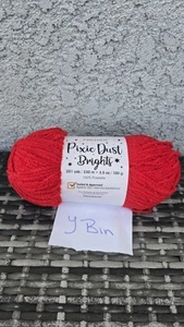 Premier Pixie Dust Brights Yarn Color #2096-01 RED 1 Skein 3.5 Oz - Picture 1 of 4