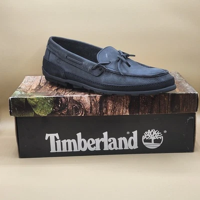 Vintage Timberland Black Boat Loafers Men's 10.5M 233907 Portugal w/Box - Image 1 of 4