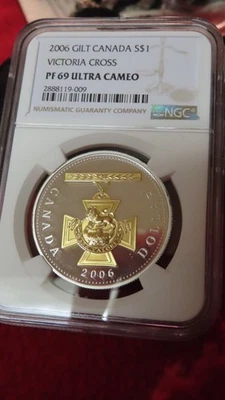 CANADA. 2006, 1 Dollar 9999 Silver - PCGS PR69 - Top Pop 🥇 Victoria Cross, Gilt - Image 1 of 4