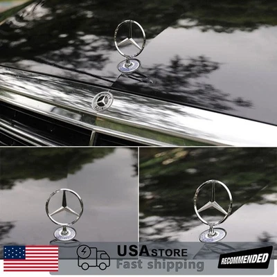 Fit For Mercedes.Benz S500 S550 S650 S600 Front Hood.Emblem Star Mounted Badge  - Image 1 of 4