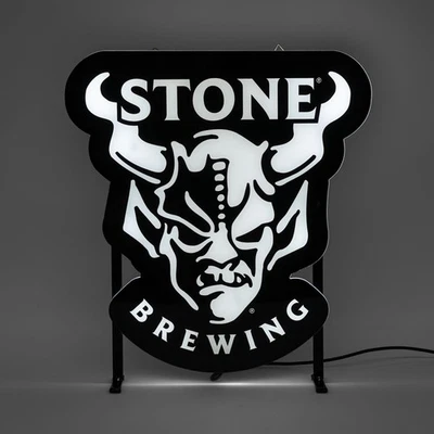 Stone Brewing Bier LED Leuchtreklame Leuchtwerbung inkl. Netzteil 38x41 cm - Bild 1 von 4