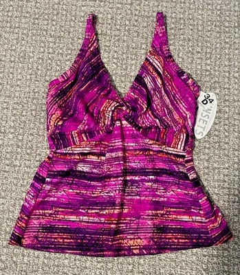 Camiseta de natación Sunsets AFRICAN SUNRISE Forever con aros Tankini - Talla 34D Nueva con etiquetas Foto 1 de 4