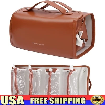 Organizador de Maquillaje de Viaje 4 en 1 Bolsa de Cosméticos Impermeable Divisores Extraíbles Nuevo Foto 1 de 4