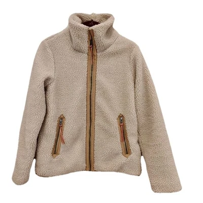 Patagonia Retro Divided Sky Jacket Women Small Full-Zip Cream Fleece Sherpa Cozy - Image 1 of 4