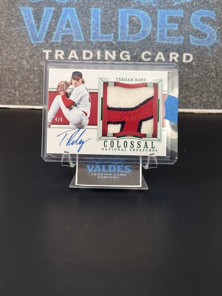 Tekoah Roby Rookie 2024 #/5 On-Card Auto Patch /5 Colossal National Treasures - Image 1 of 2