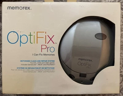 NEW Memorex OptiFix Pro Motorized CD DVD Video Game Cleaning & Repair System - Image 1 of 4