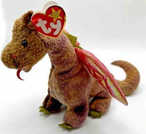 Ty Beanie Baby Scorch The Dragon 1998 5th Gen Swing Tag 6th Gen Tush Tag Stamp - Picture 1 of 16