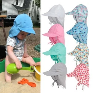 Sun Hat Baby Boy Girls Summer Beach Hat Legionnaire Cap Cotton 0-5 year-old Kids - Picture 1 of 23