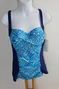 Beach Diva swimwear women’s Tankini Top Size 8 NWT NEW - Picture 1 of 2