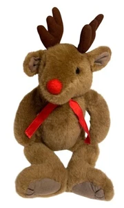 Sears 1995 Willy Wonka Plush Rudolph Red Nosed Reindeer Plush Jointed Stuffed an - Picture 1 of 4