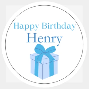 Birthday Party bag cone Present Sticker Labels - Picture 1 of 3