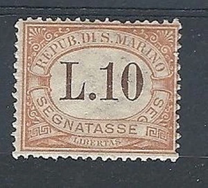 1925 SAN MARINO SEGNATASSE 10 LIRE MH * - RR7945-2 - Bild 1 von 1