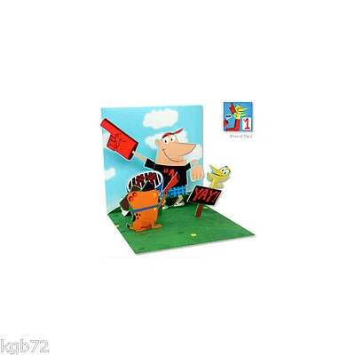 #1 DAD Pop Up Greeting Card Up With Paper #1014 Father's Day & More Options - Image 1 of 3