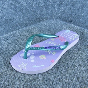 Havaianas Girls Flip Flop Size T 11-12 Medium Green Synthetic - Picture 1 of 9